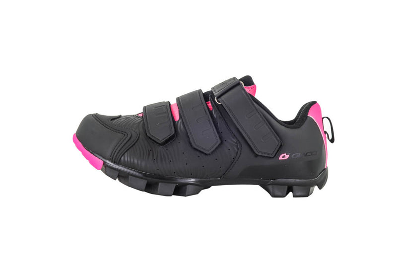 Sapatilha De Clip Mtb - Giaco Com 3 Velcros (preto/rosa)