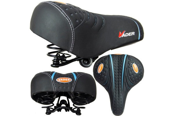 Selim Conforto Gel - City Bike - 2 Molas Big - Vader (Preto)