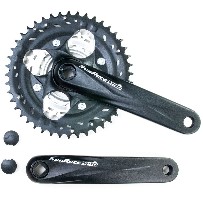 Pedivela Triplo Alumínio Sunrace M904 - 175mm (44/32/22)