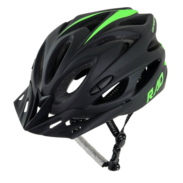 Capacete Adulto Inmold RAD7 New - Preto/Verde Limão