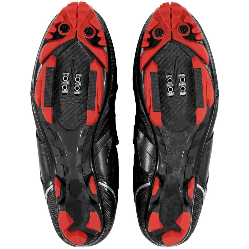 Sapatilha De Clip Mtb 3 Velcros - Argon 1428 Preto/vermelho