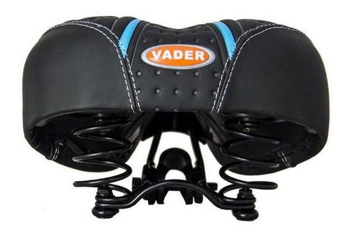 Selim Conforto Gel - City Bike - 2 Molas Big - Vader (Preto)