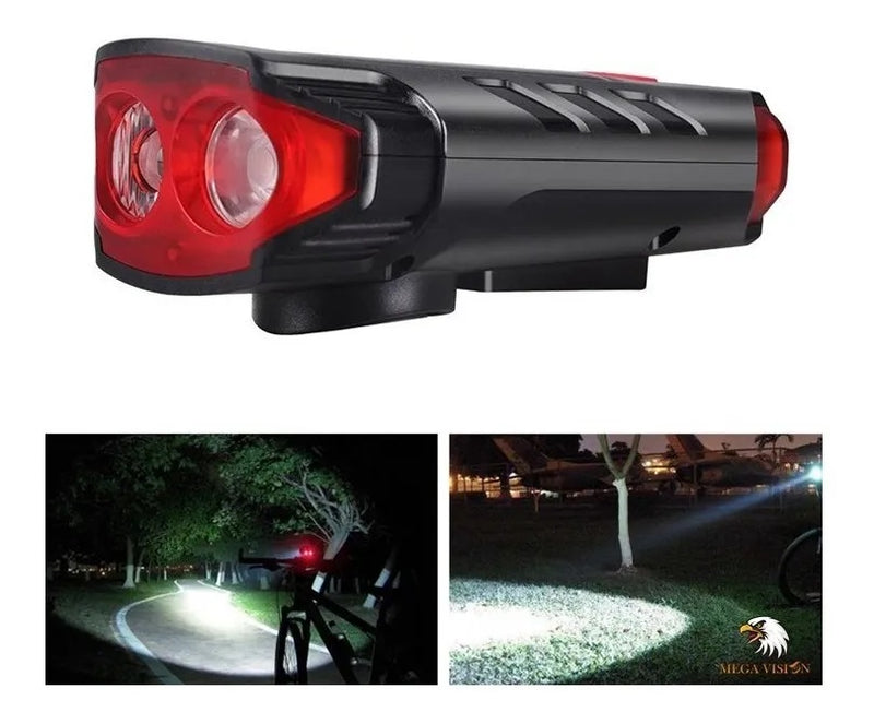 Farol/Lanterna Com Buzina Carrega por Luz Solar e USB