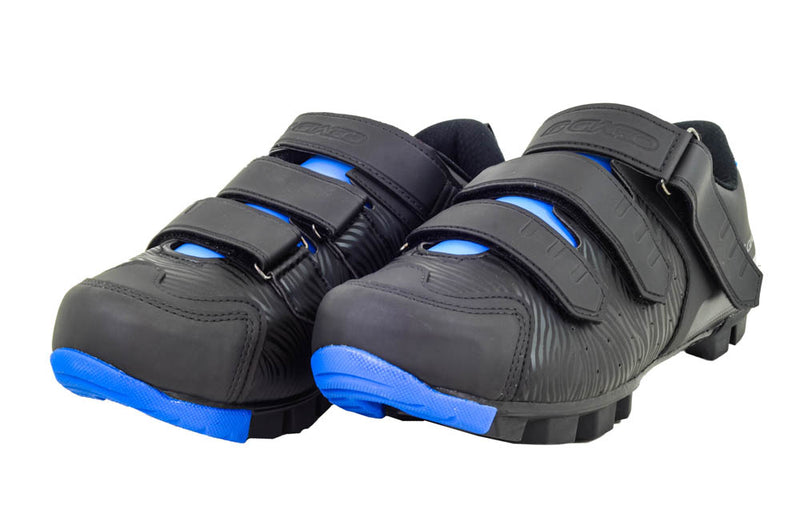 Sapatilha De Clip MTB - Giaco Com 3 Velcros - Azul