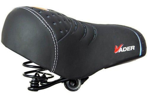 Selim Conforto Gel - City Bike - 2 Molas Big - Vader (Preto)