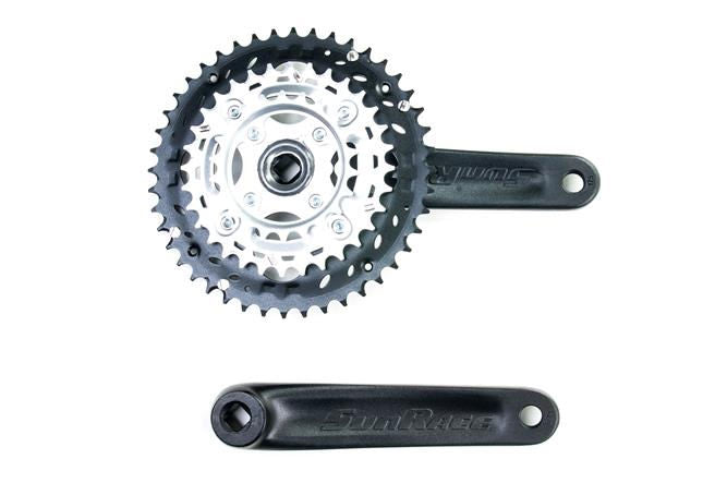 Pedivela Triplo Alumínio Sunrace M904 - 175mm (44/32/22)