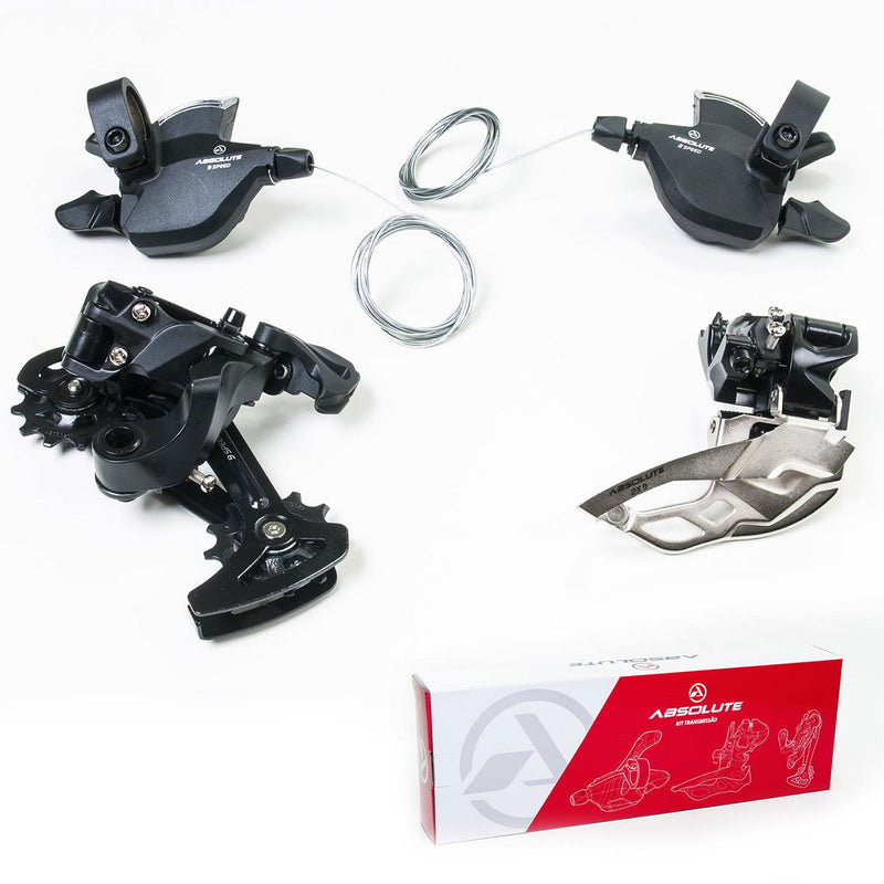 Kit Transmissão 18v Marchas Absolute Nero A5 2x9v Mtb Preto