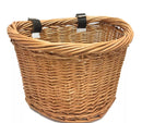 Cesta de Vime P/ Bicicleta Retrô/Vintage - C/ Alça de Couro