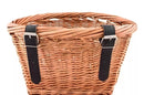 Cesta de Vime P/ Bicicleta Retrô/Vintage - C/ Alça de Couro