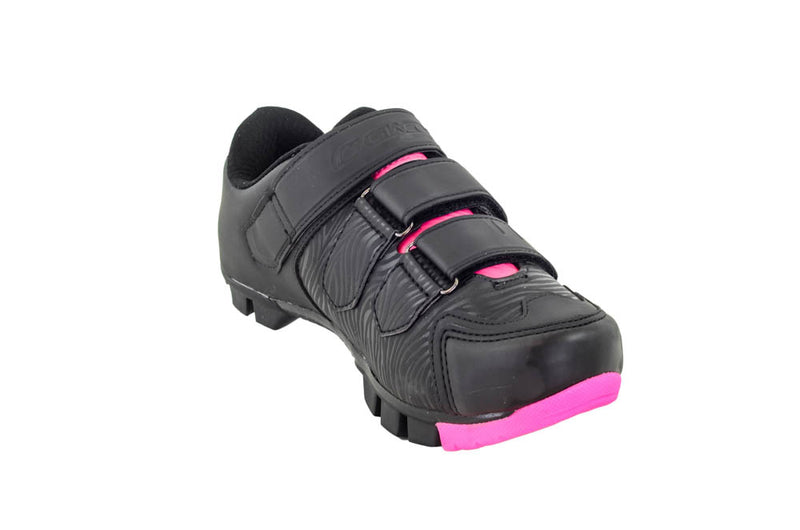 Sapatilha De Clip Mtb - Giaco Com 3 Velcros (preto/rosa)