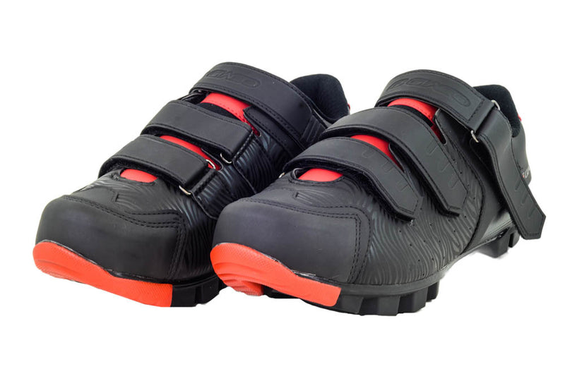 Sapatilha De Clip MTB - Giaco Com 3 Velcros - Vermelha