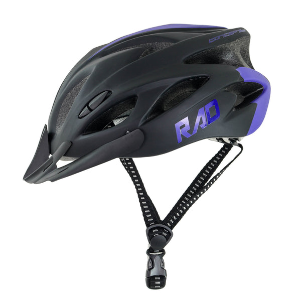 Capacete Adulto Inmold RAD7 New - Preto/Roxo